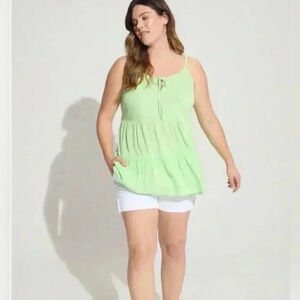 NWT Torrid Rayon Slub Tiered Tie  Front Cami 4X